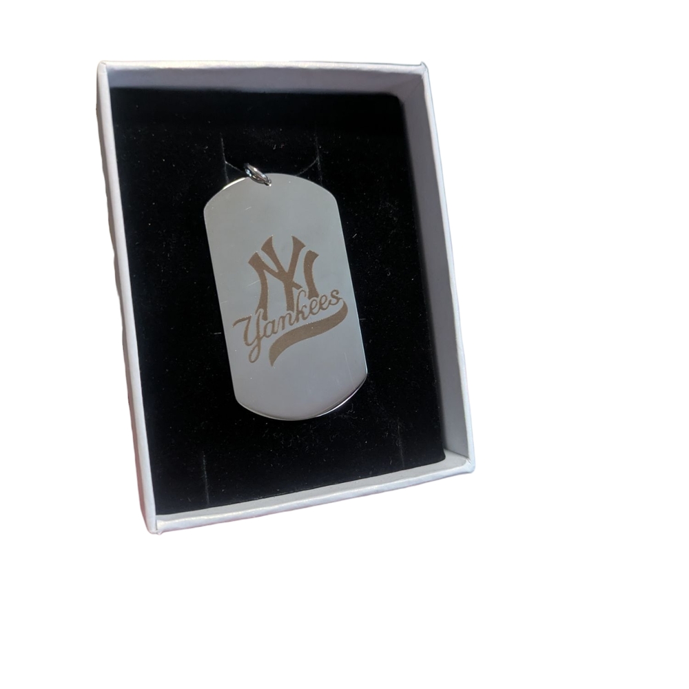 Silver Yankees Key Chain Pendant